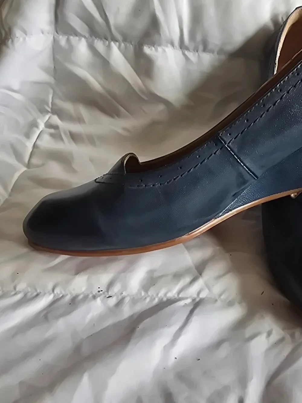 Mona Flying- blue wedge shoes
